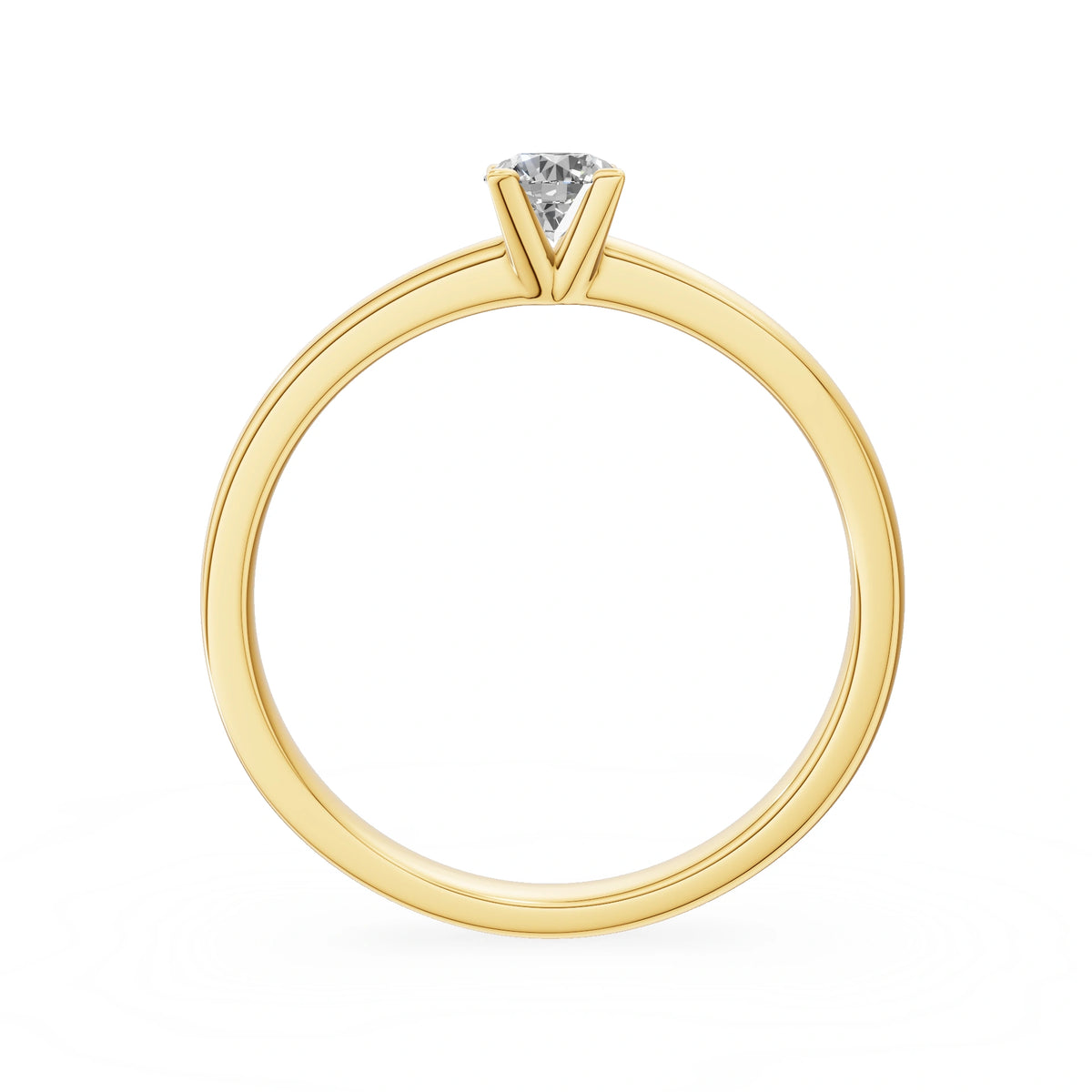 Yellow Gold 14K (585) Engagement Ring - Gremari Seven Grace with 0,30ct Lab Grown Diamond, Round Cut