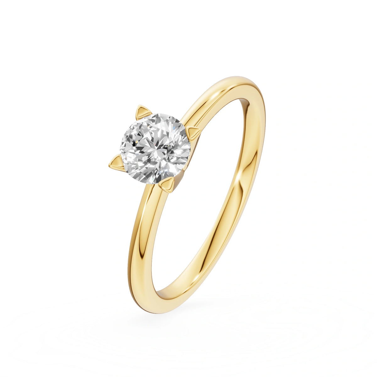 Gremari Seven Grace Verlobungsring aus Gelbgold mit 0,50 ct Labordiamant – Round/Brilliant