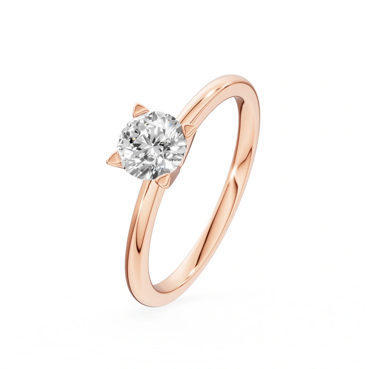 Gremari Seven Grace zásnubný prsteň z ružového zlata s 0,50 ct prírodným diamantom – Round/Brilliant