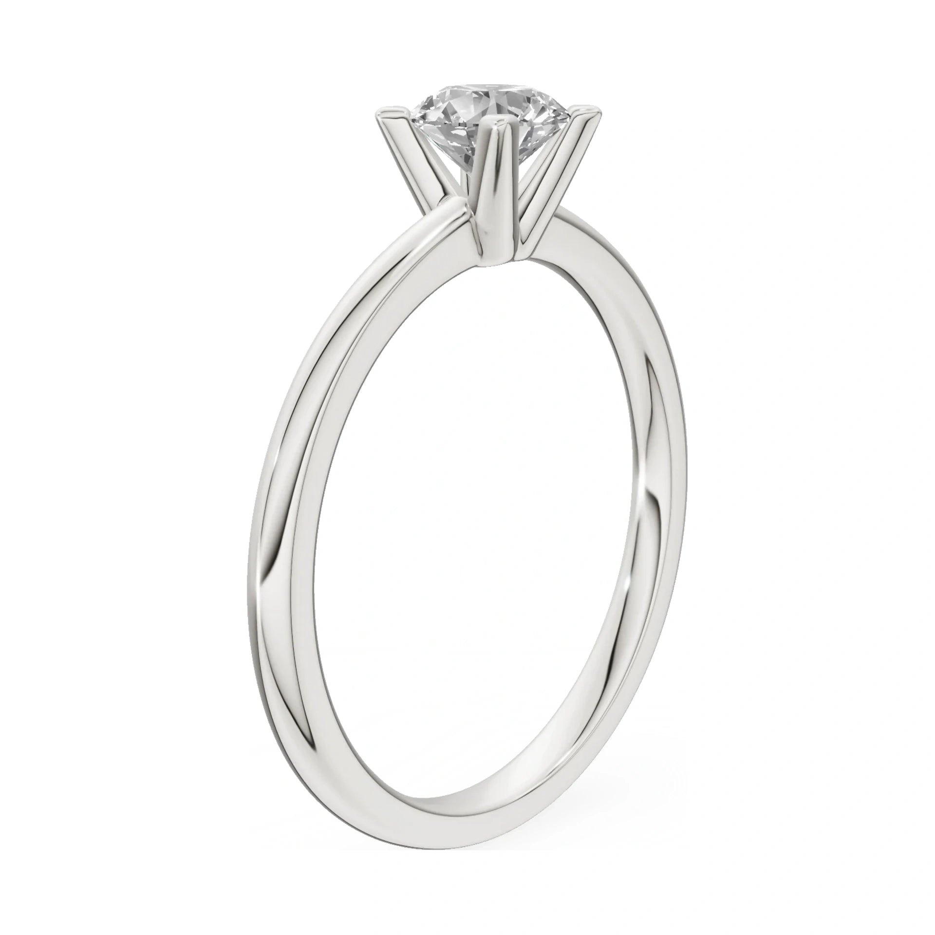 14K white gold GREMARI Seven Grace ring with 0.50 ct round-cut lab-grown diamond