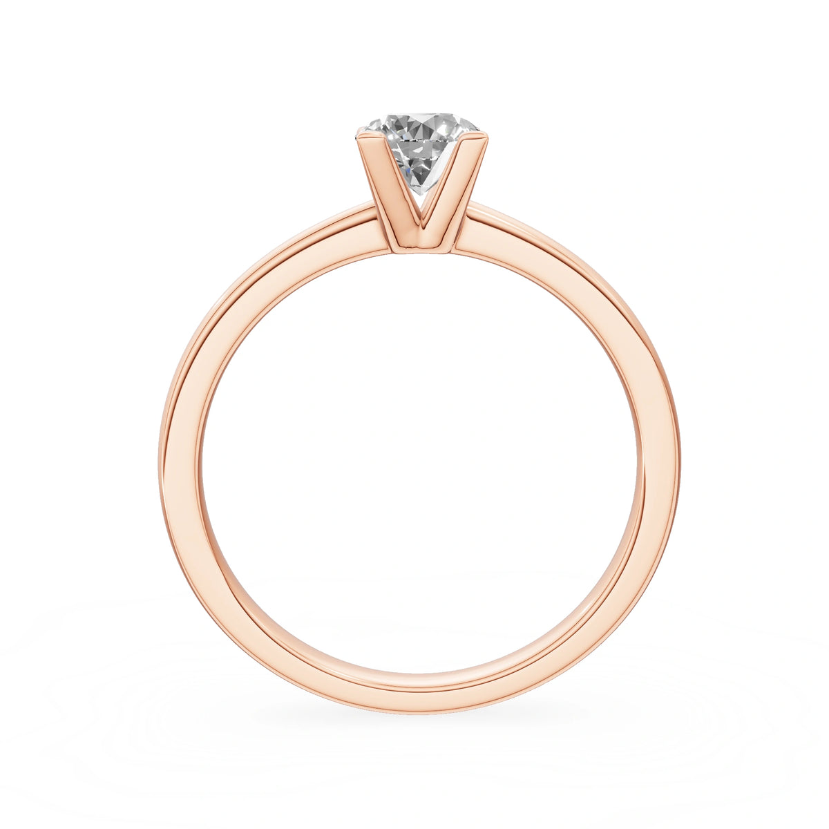 Gremari Seven Grace zásnubný prsteň z ružového zlata s 0,50 ct prírodným diamantom – Round/Brilliant