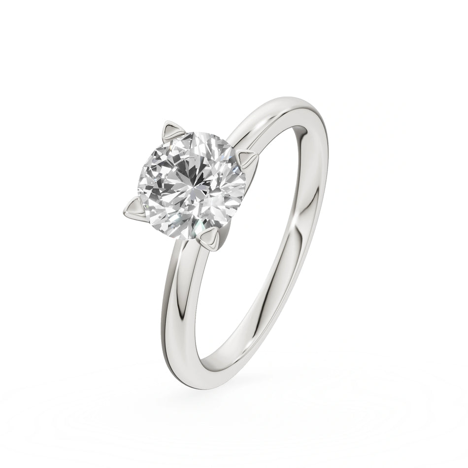 Bague de fiançailles en or blanc 14K (585) - Gremari Seven Shine avec diamant cultivé en laboratoire 1,00ct, taille ronde