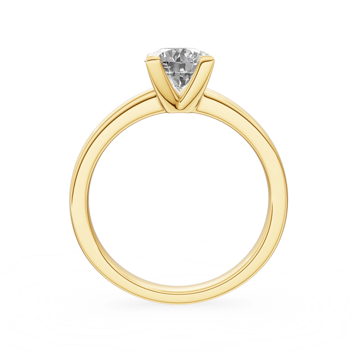 Gremari Seven Grace zásnubný prsteň zo žltého zlata s 1,00 ct lab-grown diamantom – Round/Brilliant