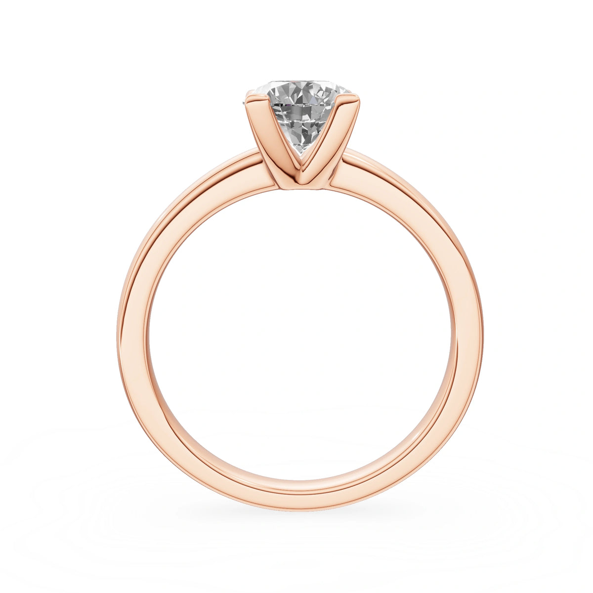Bague de fiançailles en or rose 14K (585) - Gremari Seven Shine avec diamant cultivé en laboratoire 1,00 ct, taille ronde