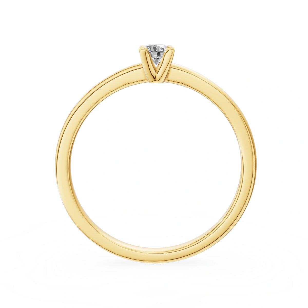 Gremari Seven Grace Verlobungsring aus Gelbgold mit 0,15 ct Naturdiamant – Oval
