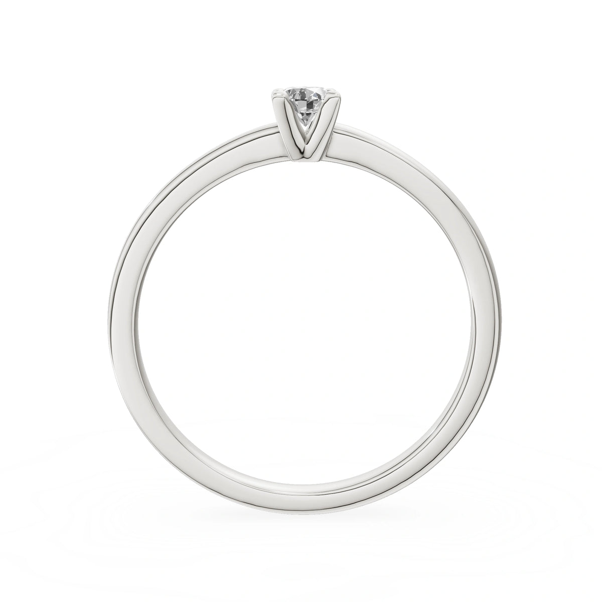 Gremari Seven Grace zásnubní prsten z bílého zlata s 0,15 ct přírodním diamantem – Oval