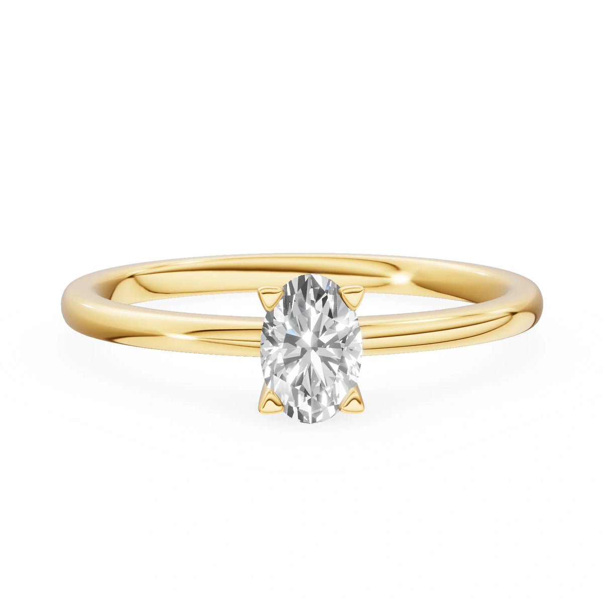 Gremari Seven Grace Verlobungsring aus Gelbgold mit 0,50 ct Naturdiamant – Oval