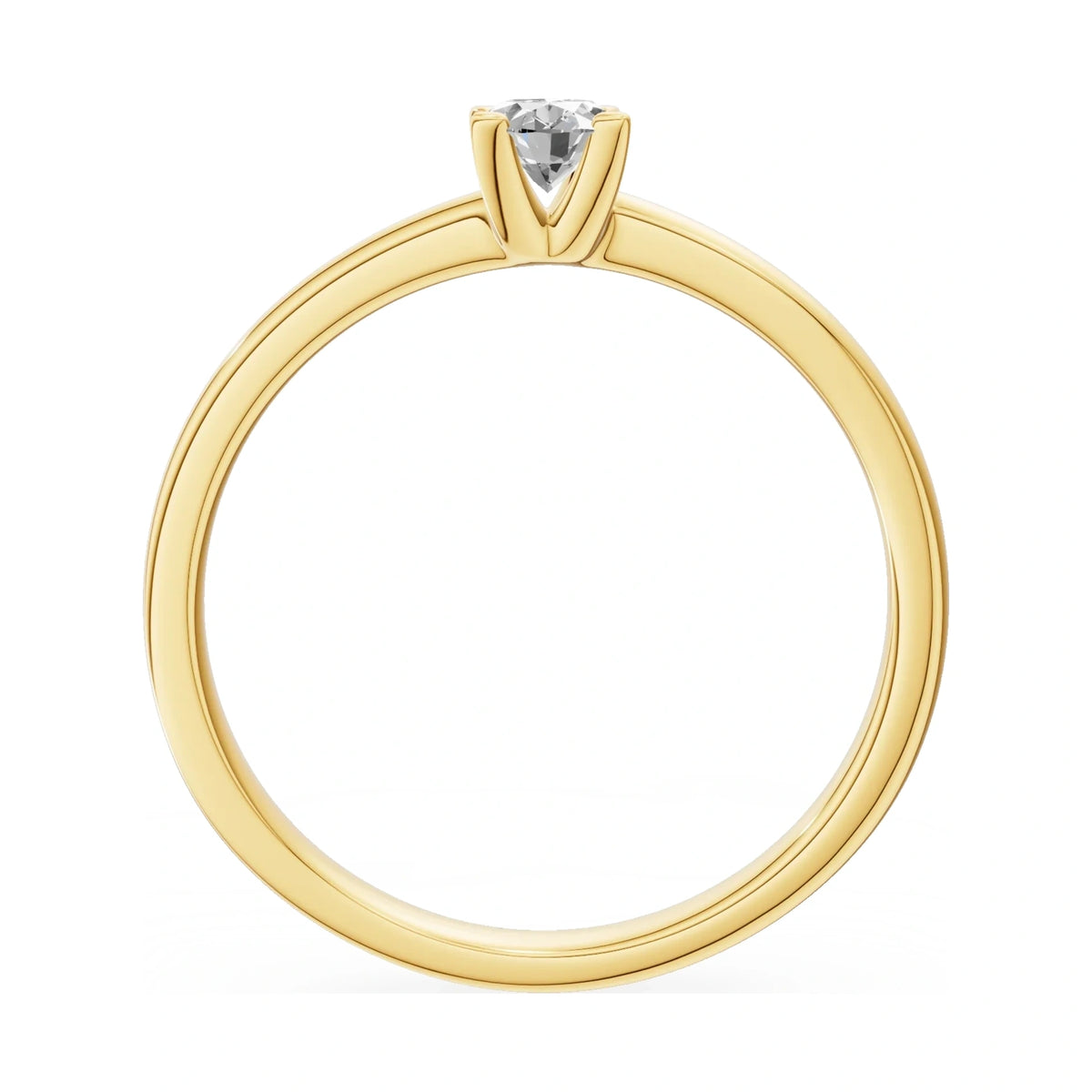 GREMARI Seven Grace oval-cut lab-grown diamond engagement ring in 14K yellow gold, 0.50 ct