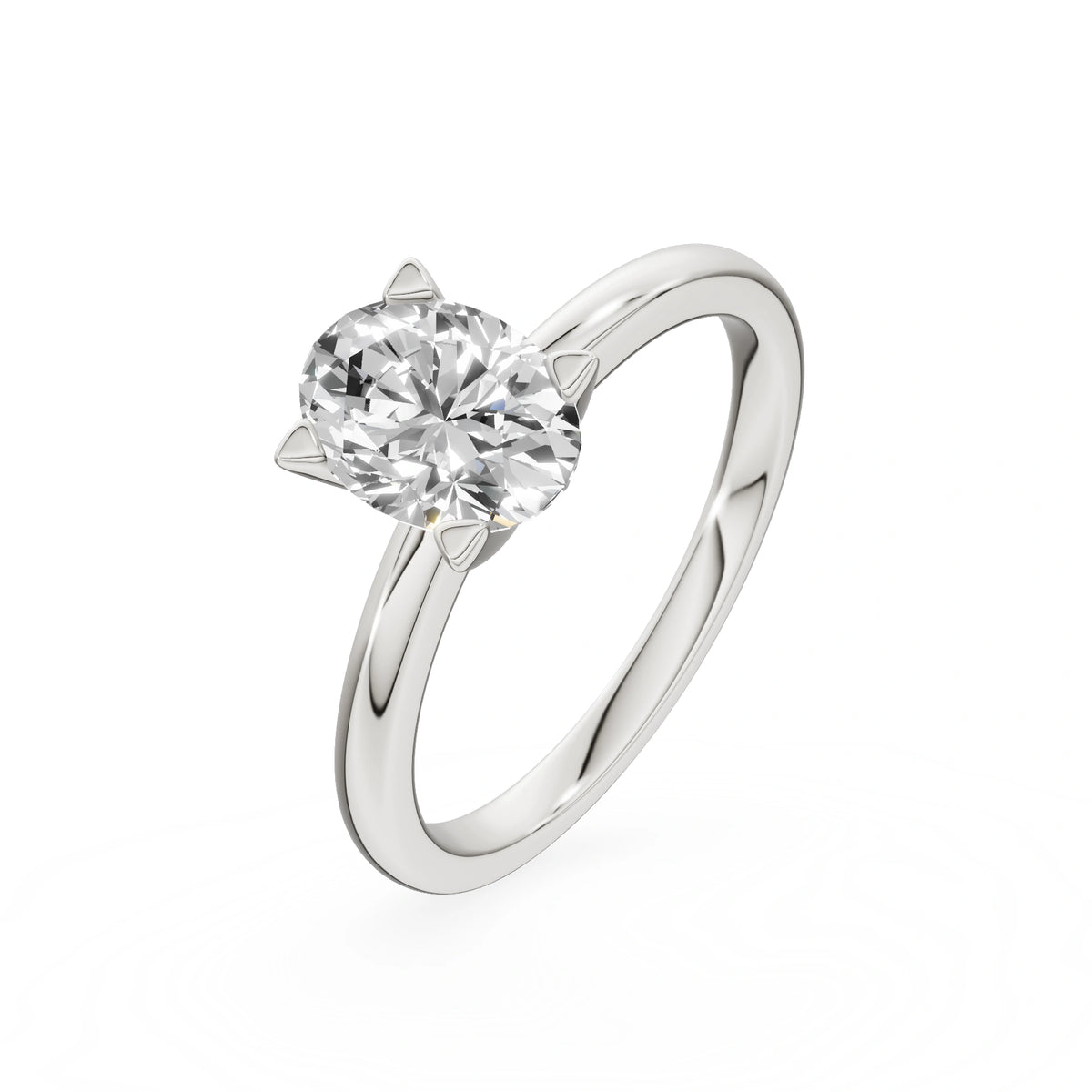 Gremari Seven Grace Verlobungsring aus Weißgold mit 1,00 ct Naturdiamant – Oval