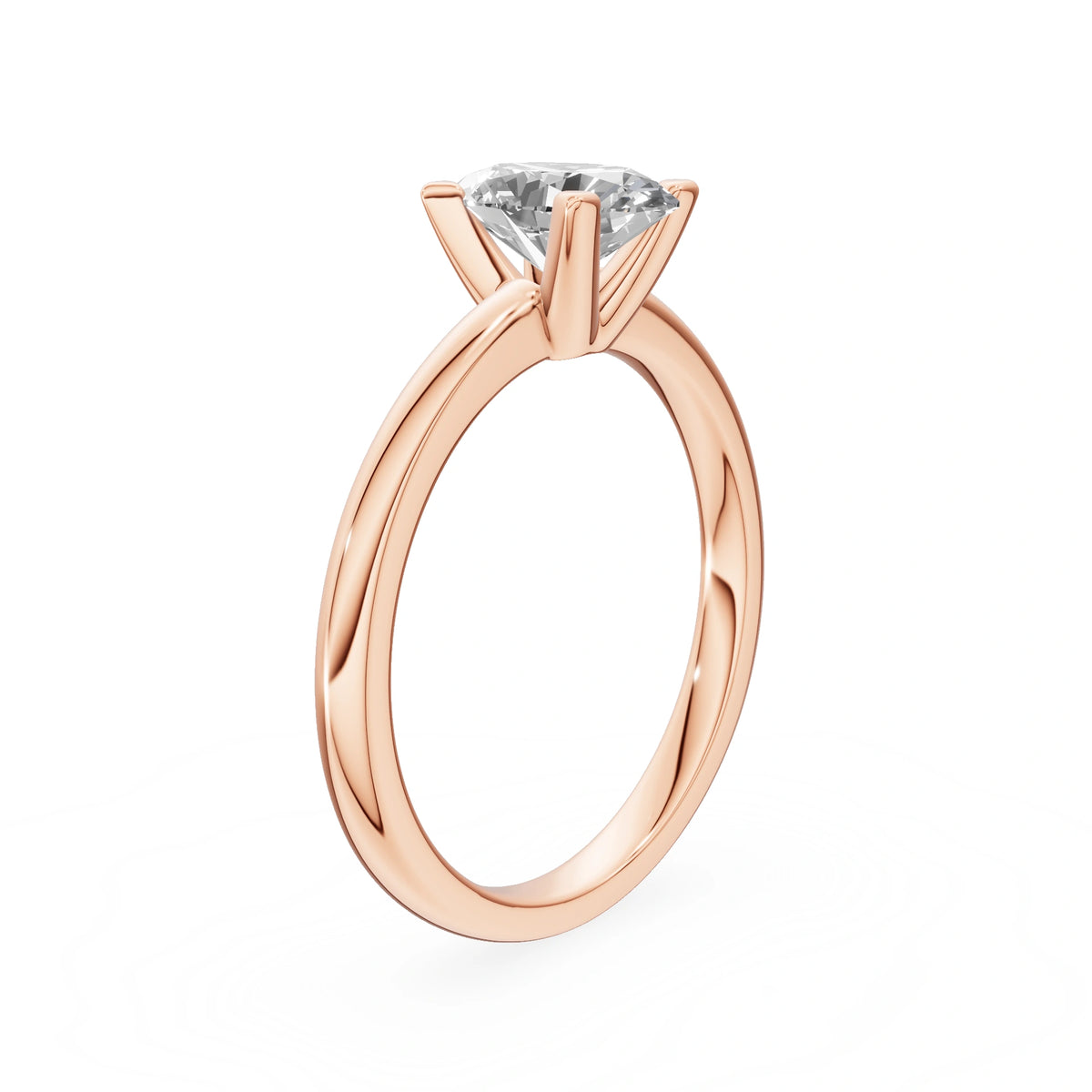 Rose Gold 14K (585) Engagement Ring - Gremari Seven Grace with 1,00ct Lab Grown Diamond, Oval Cut
