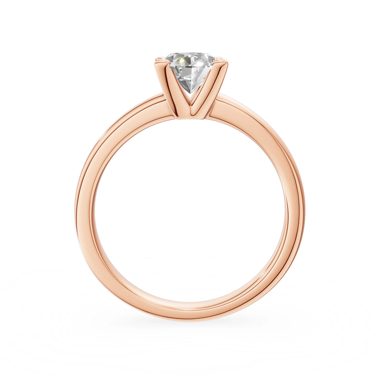 Rose Gold 14K (585) Engagement Ring - Gremari Seven Grace with 1,00ct Lab Grown Diamond, Oval Cut