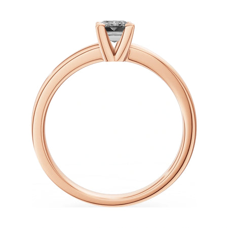 GREMARI Seven Grace emerald-cut lab-grown diamond engagement ring in 14K rose gold, 0.50 ct