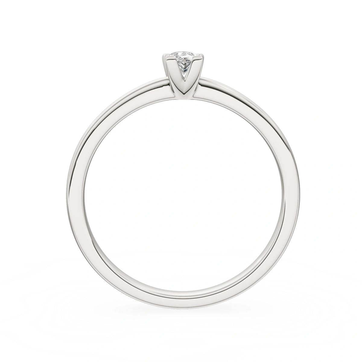 White Gold 14K (585) Engagement Ring - Gremari Seven Grace with 0,15ct Lab Grown Diamond, Pear Cut