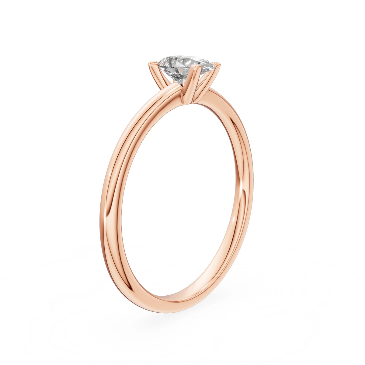 Gremari Seven Grace zásnubný prsteň z ružového zlata s 0,30 ct lab-grown diamantom – Pear