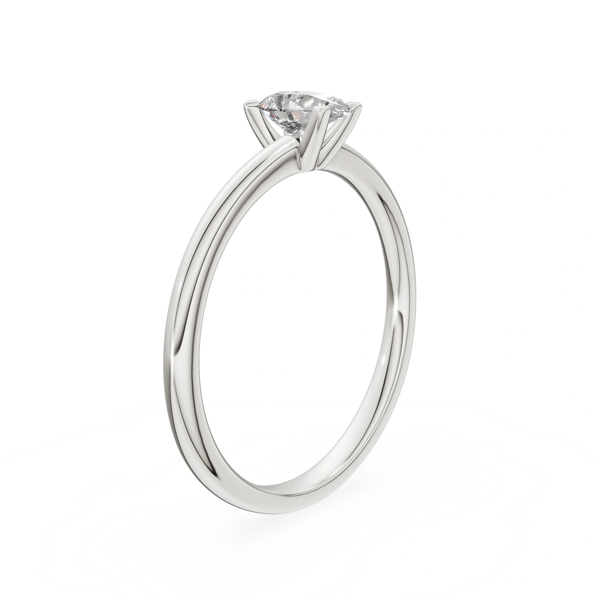 White Gold 14K (585) Engagement Ring - Gremari Seven Grace with 0,30ct Lab Grown Diamond, Pear Cut