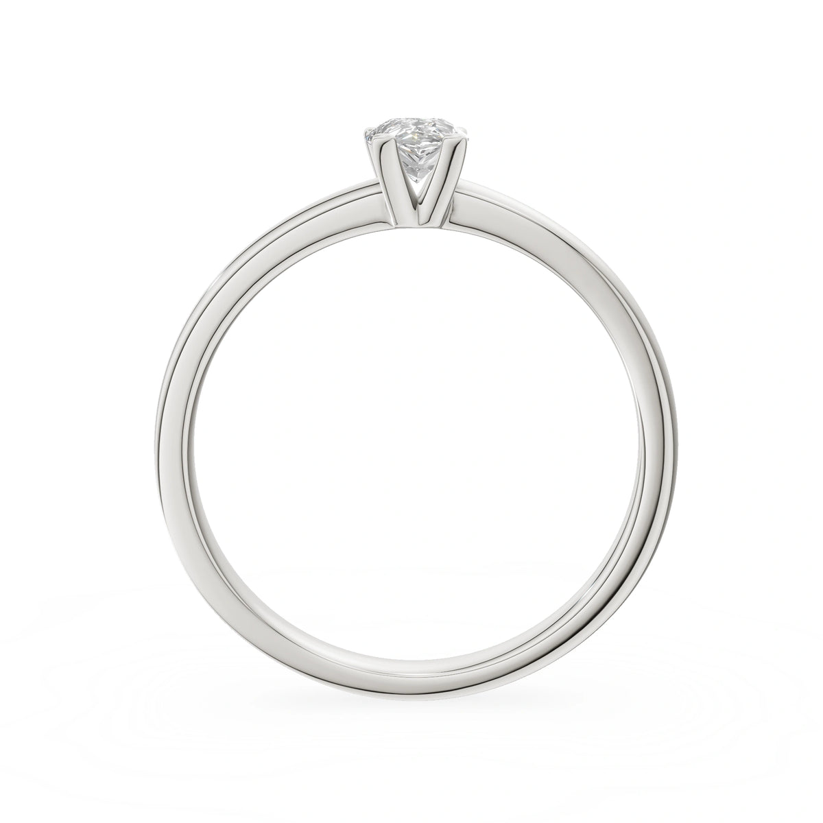 White Gold 14K (585) Engagement Ring - Gremari Seven Grace with 0,30ct Lab Grown Diamond, Pear Cut