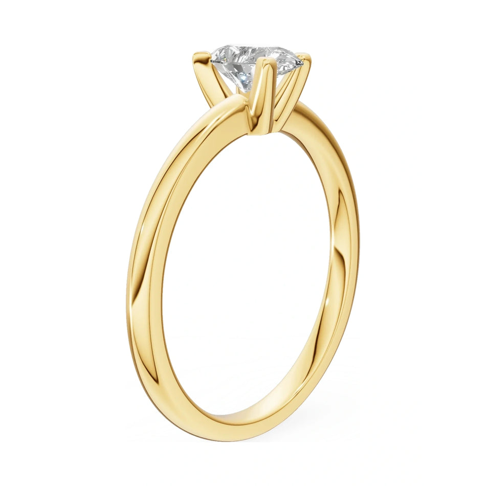 14K yellow gold GREMARI Seven Grace ring with 0.50 ct pear-cut lab-grown diamond