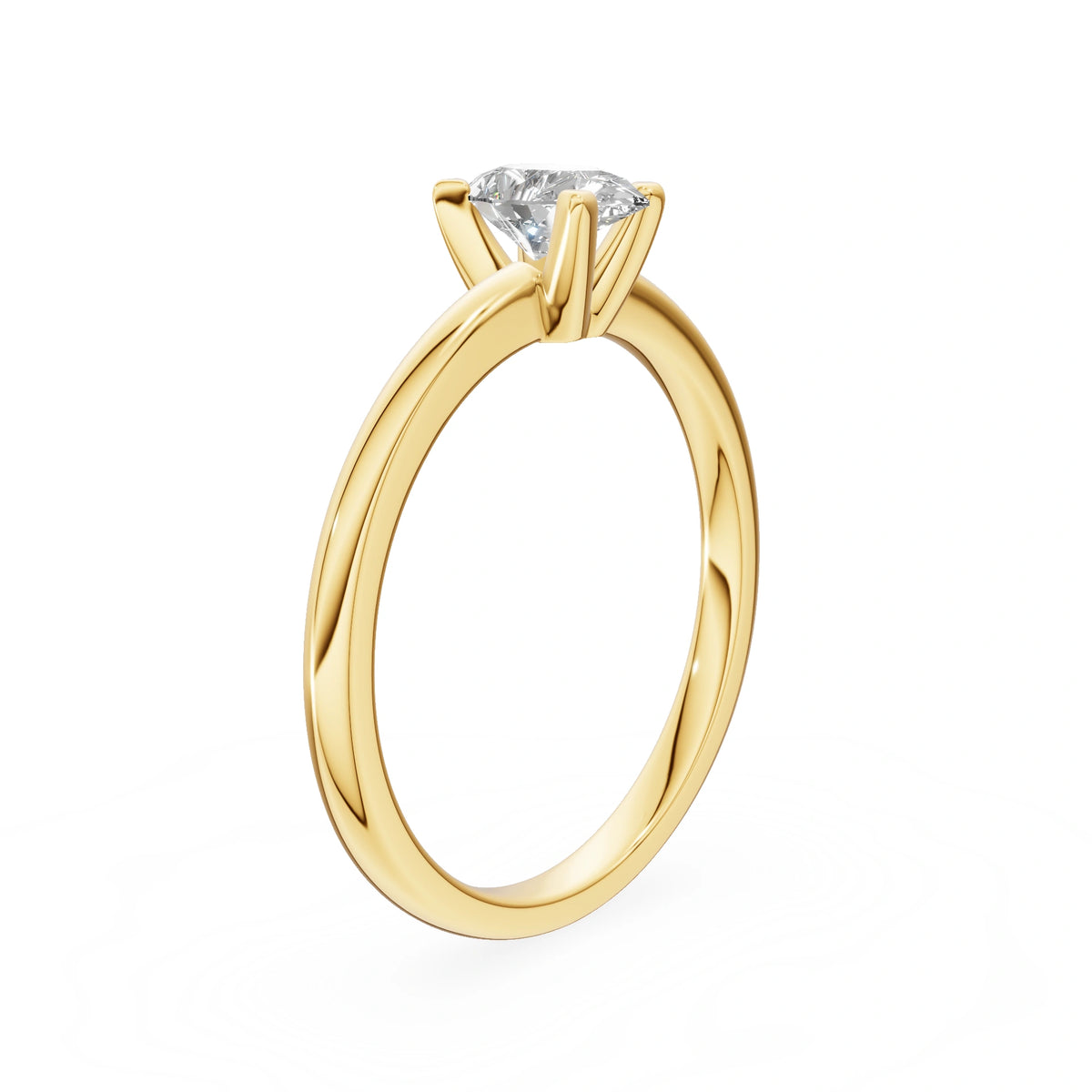 Yellow Gold 14K (585) Engagement Ring - Gremari Seven Grace with 0,50ct Lab Grown Diamond, Pear Cut