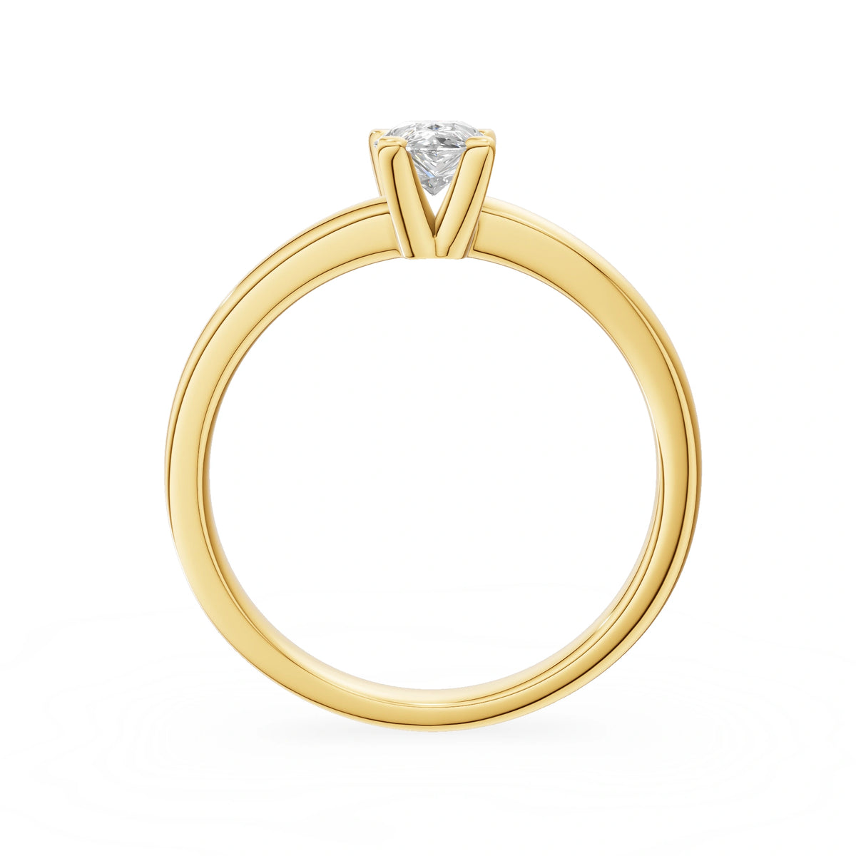 Yellow Gold 14K (585) Engagement Ring - Gremari Seven Grace with 0,50ct Lab Grown Diamond, Pear Cut