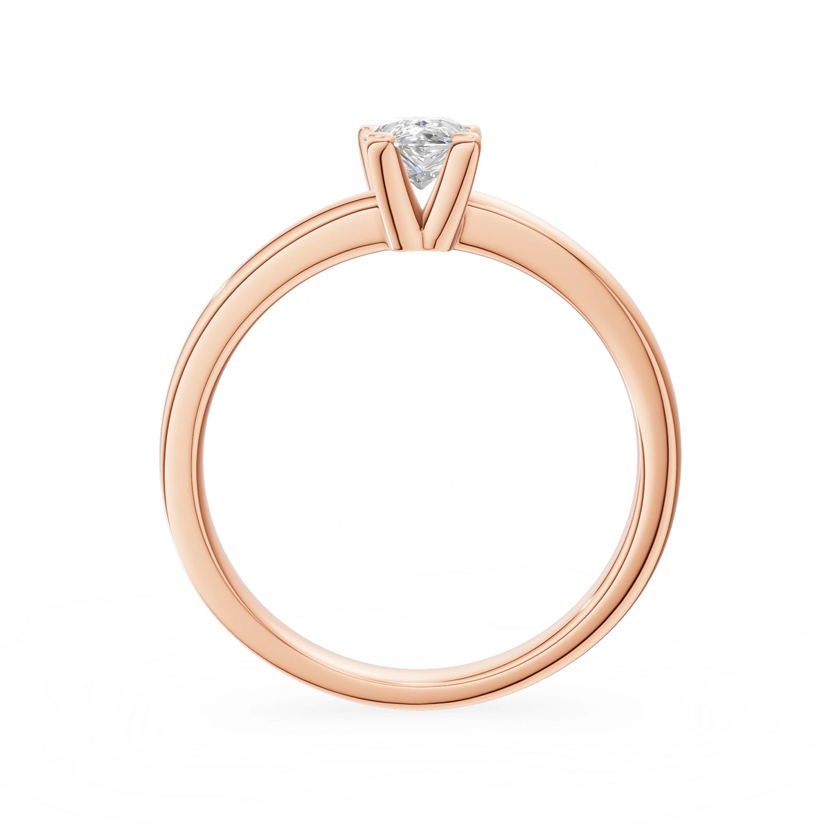 Rose Gold 14K (585) Engagement Ring - Gremari Seven Grace with 0,50ct Lab Grown Diamond, Pear Cut