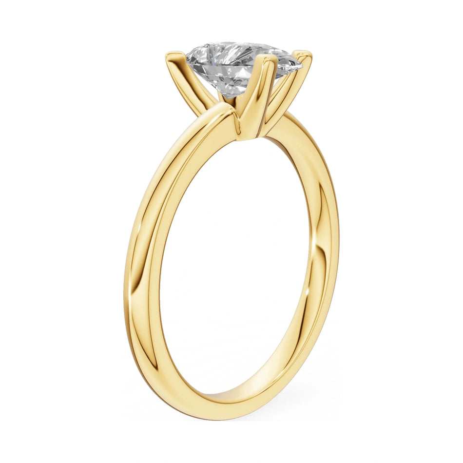 14K yellow gold GREMARI Seven Grace ring with 1.00 ct pear-cut lab-grown diamond