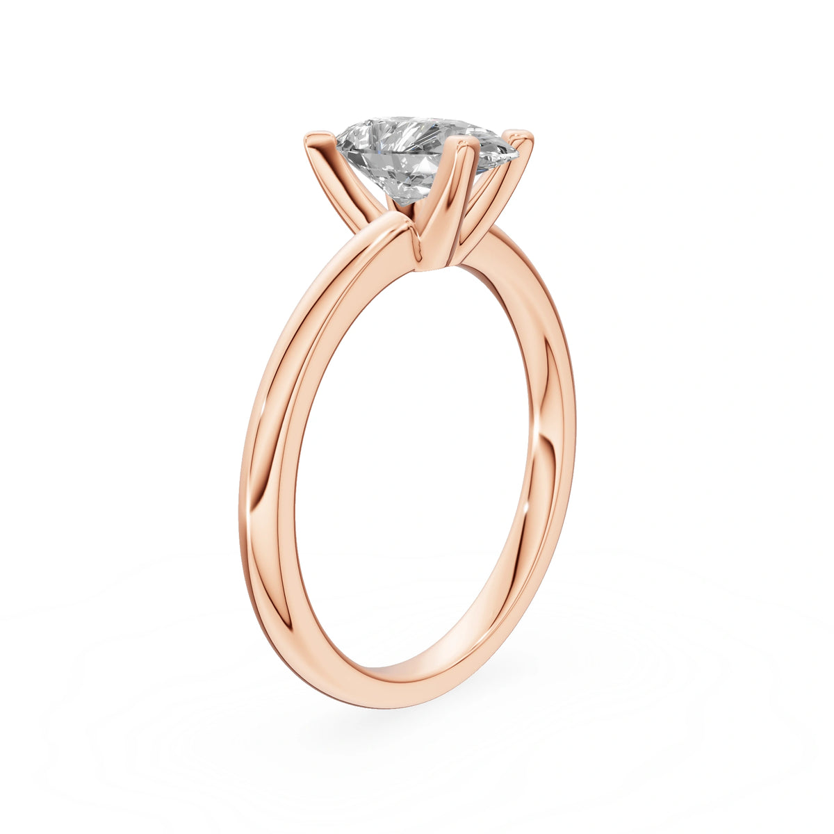 Rose Gold 14K (585) Engagement Ring - Gremari Seven Grace with 1,00ct Lab Grown Diamond, Pear Cut
