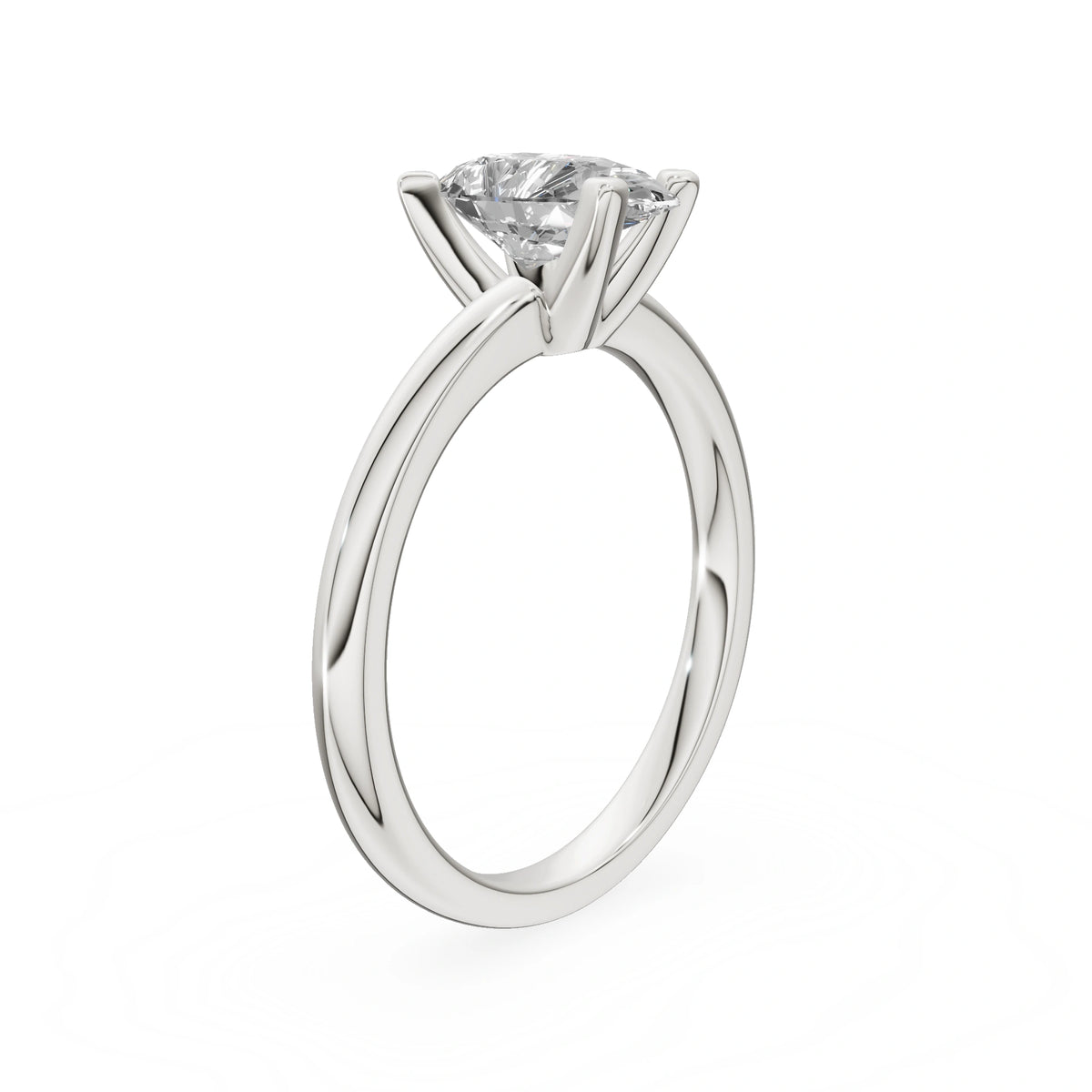 White Gold 14K (585) Engagement Ring - Gremari Seven Grace with 1,00ct Lab Grown Diamond, Pear Cut