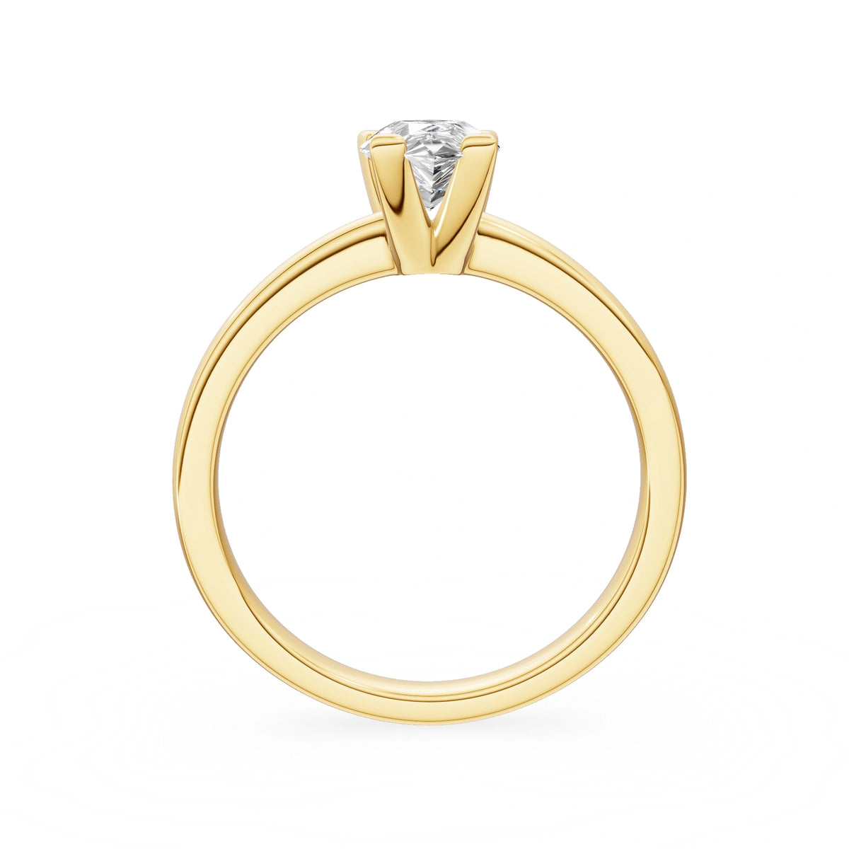 Yellow Gold 14K (585) Engagement Ring - Gremari Seven Grace with 1,00ct Lab Grown Diamond, Pear Cut