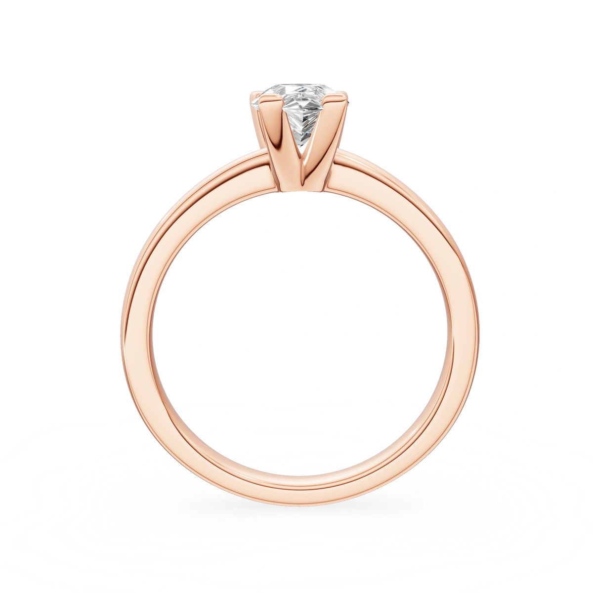Rose Gold 14K (585) Engagement Ring - Gremari Seven Grace with 1,00ct Lab Grown Diamond, Pear Cut