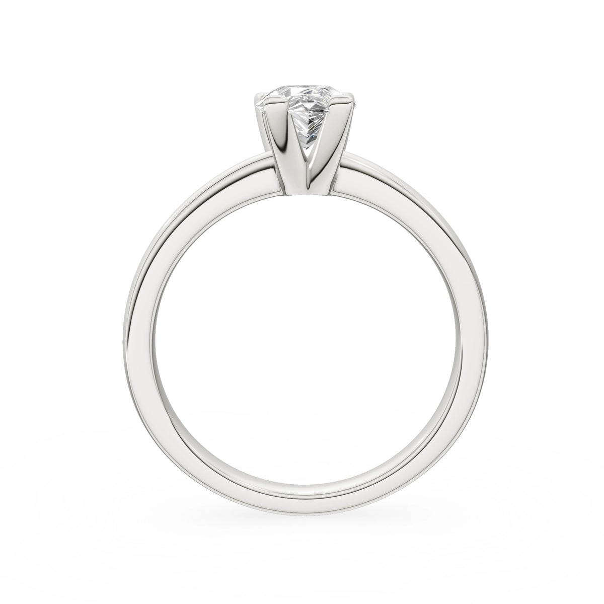 White Gold 14K (585) Engagement Ring - Gremari Seven Grace with 1,00ct Lab Grown Diamond, Pear Cut