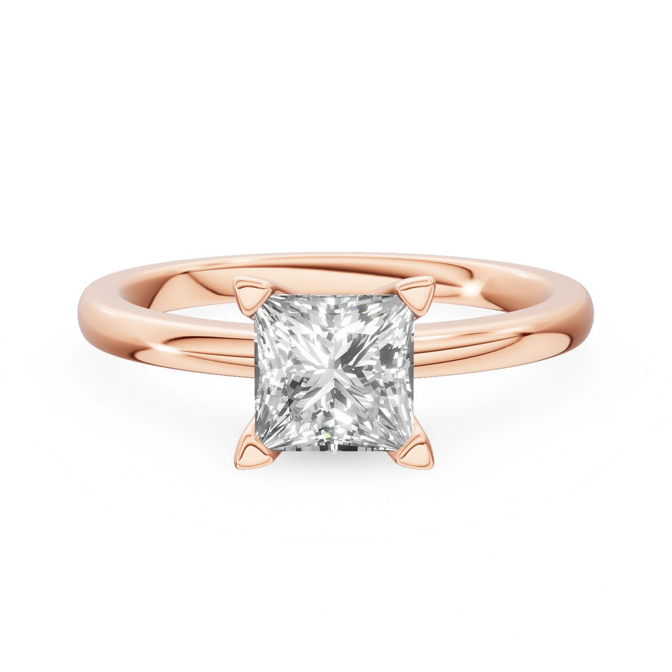 Gremari Seven Grace Verlobungsring aus Roségold mit 1,00 ct Labordiamant – Princess
