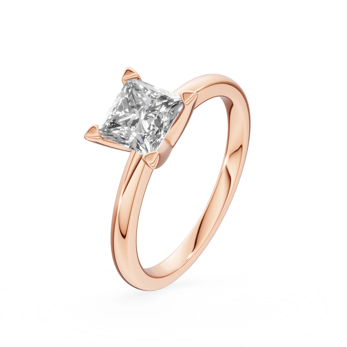 Gremari Seven Grace zásnubný prsteň z ružového zlata s 1,00 ct lab-grown diamantom – Princess