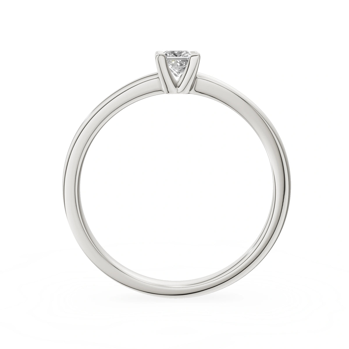 Gremari Seven Grace zásnubný prsteň z bieleho zlata s 0,15 ct lab-grown diamantom – Princess