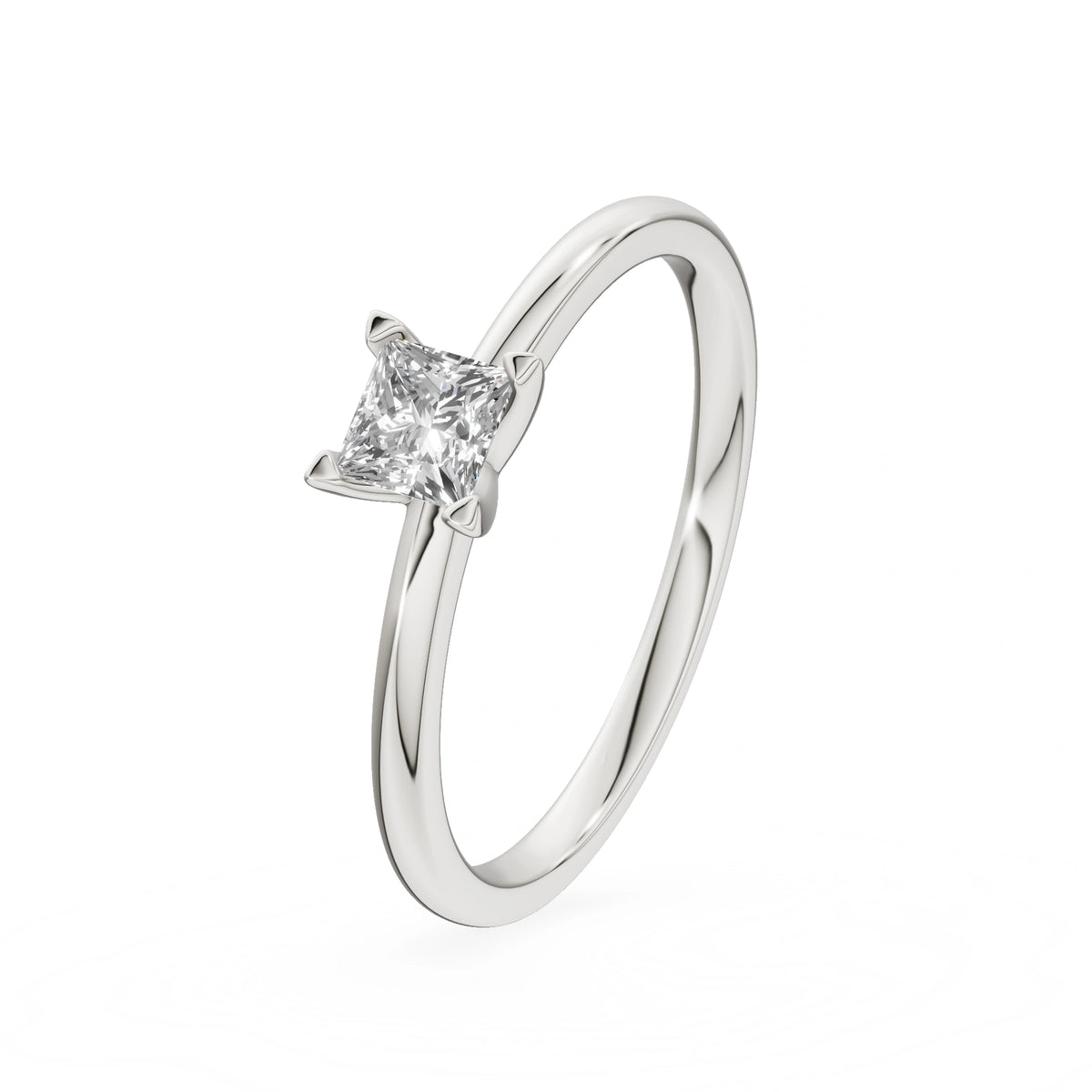 Gremari Seven Grace Verlobungsring aus Weißgold mit 0,30 ct Labordiamant – Princess
