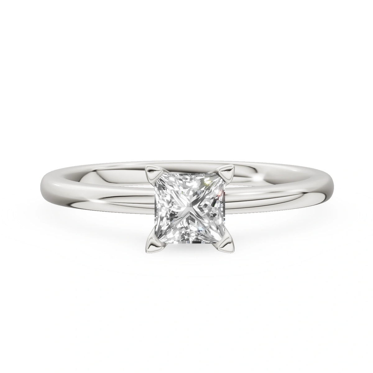 Gremari Seven Grace zásnubný prsteň z bieleho zlata s 0,50 ct lab-grown diamantom – Princess