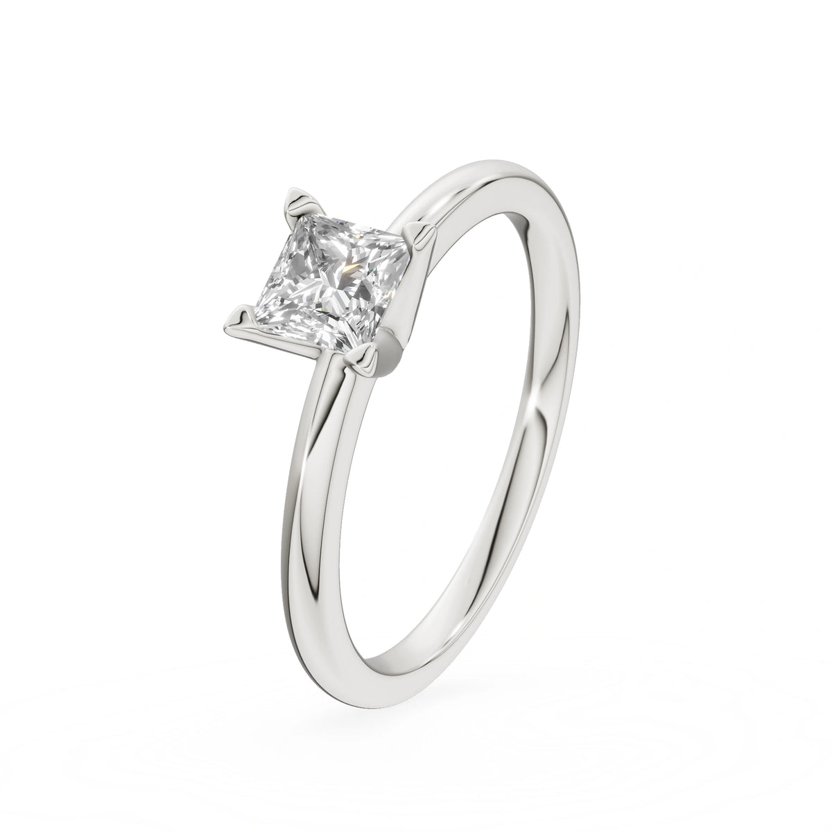 Gremari Seven Grace zásnubný prsteň z bieleho zlata s 0,50 ct lab-grown diamantom – Princess