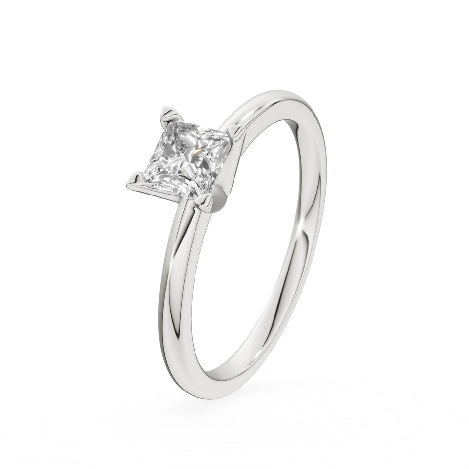 Gremari Seven Grace zásnubní prsten z bílého zlata s 0,50 ct lab-grown diamantem – Princess