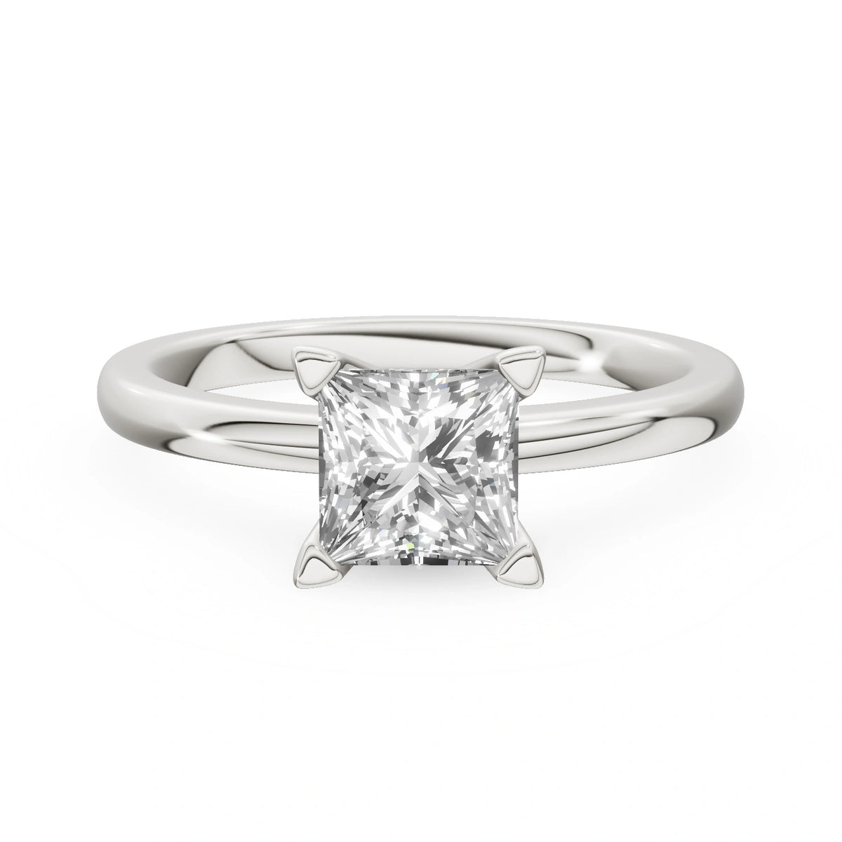 Gremari Seven Grace zásnubný prsteň z bieleho zlata s 1,00 ct lab-grown diamantom – Princess