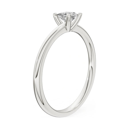 14K white gold GREMARI Seven Grace ring with 0.30 ct princess-cut lab-grown diamond