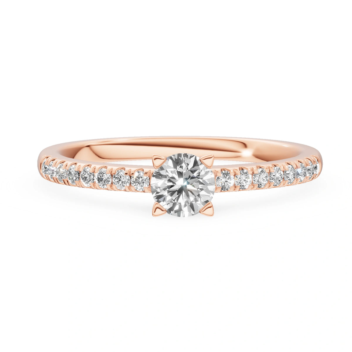 Bague de fiançailles en or rose 14K (585) - Gremari Seven Desire avec diamant cultivé en laboratoire 0,30 ct, taille ronde