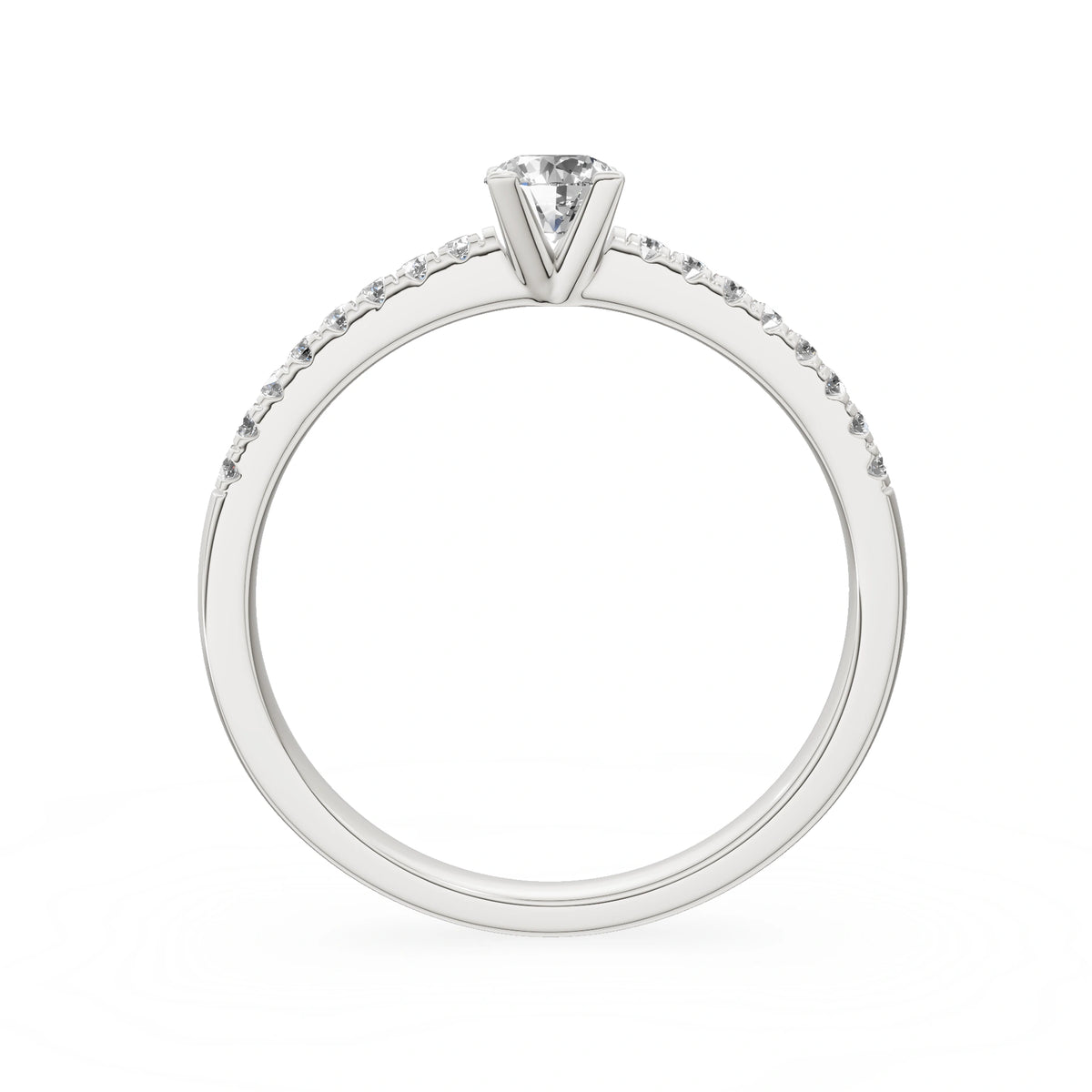 White Gold 14K (585) Engagement Ring - Gremari Seven Solis with 0,30ct Lab Grown Diamond, Round Cut