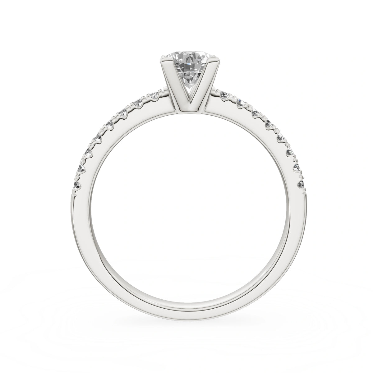 Gremari Seven Solis zásnubný prsteň z bieleho zlata s 0,50 ct lab-grown diamantom – Round/Brilliant