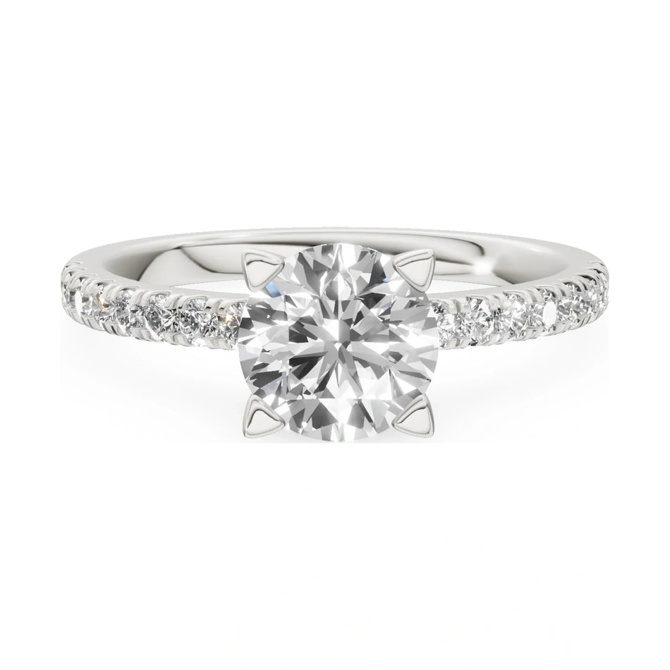 GREMARI Seven Solis 14K white gold engagement ring with 1.00 ct round-cut natural diamond