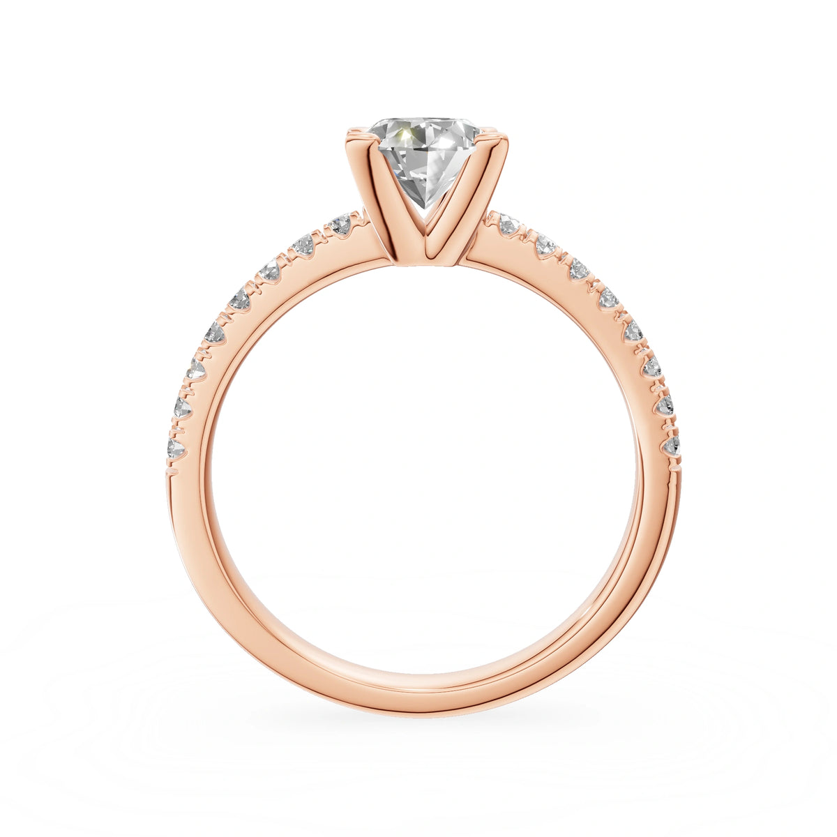 Gremari Seven Solis zásnubný prsteň z ružového zlata s 1,00 ct lab-grown diamantom – Oval