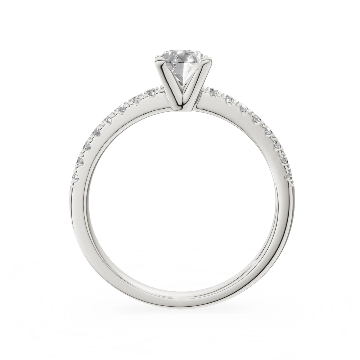 Gremari Seven Solis zásnubný prsteň z bieleho zlata s 0,50 ct lab-grown diamantom – Oval
