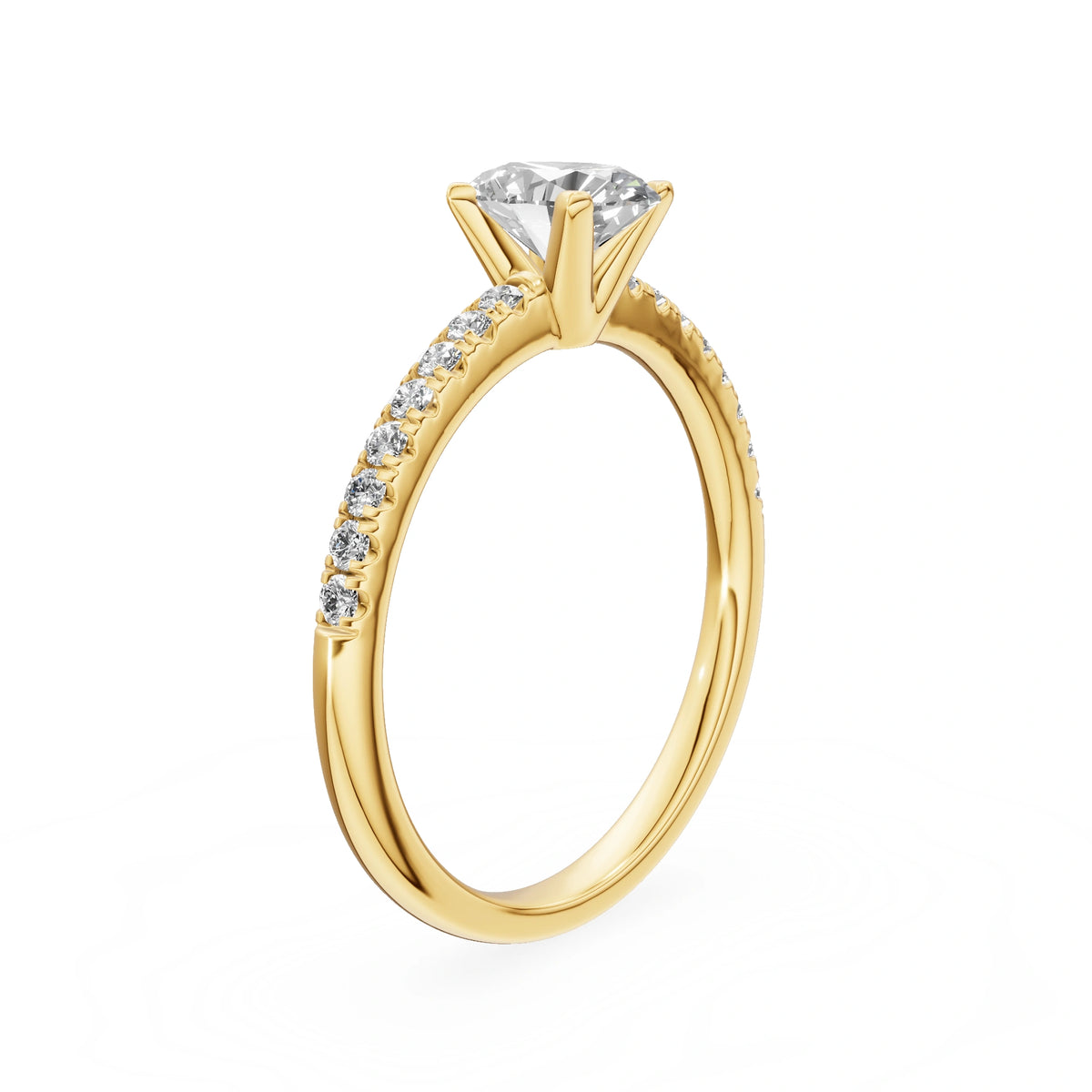 Gremari Seven Solis Verlobungsring aus Gelbgold mit 0,50 ct Labordiamant – Oval