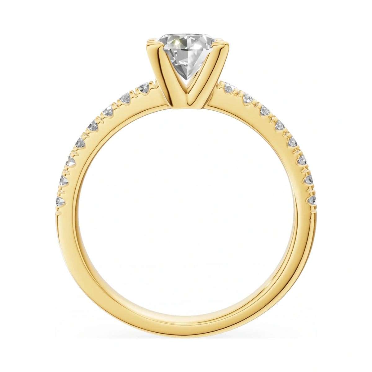 GREMARI Seven Solis oval-cut natural diamond engagement ring in 14K yellow gold, 1.00 ct