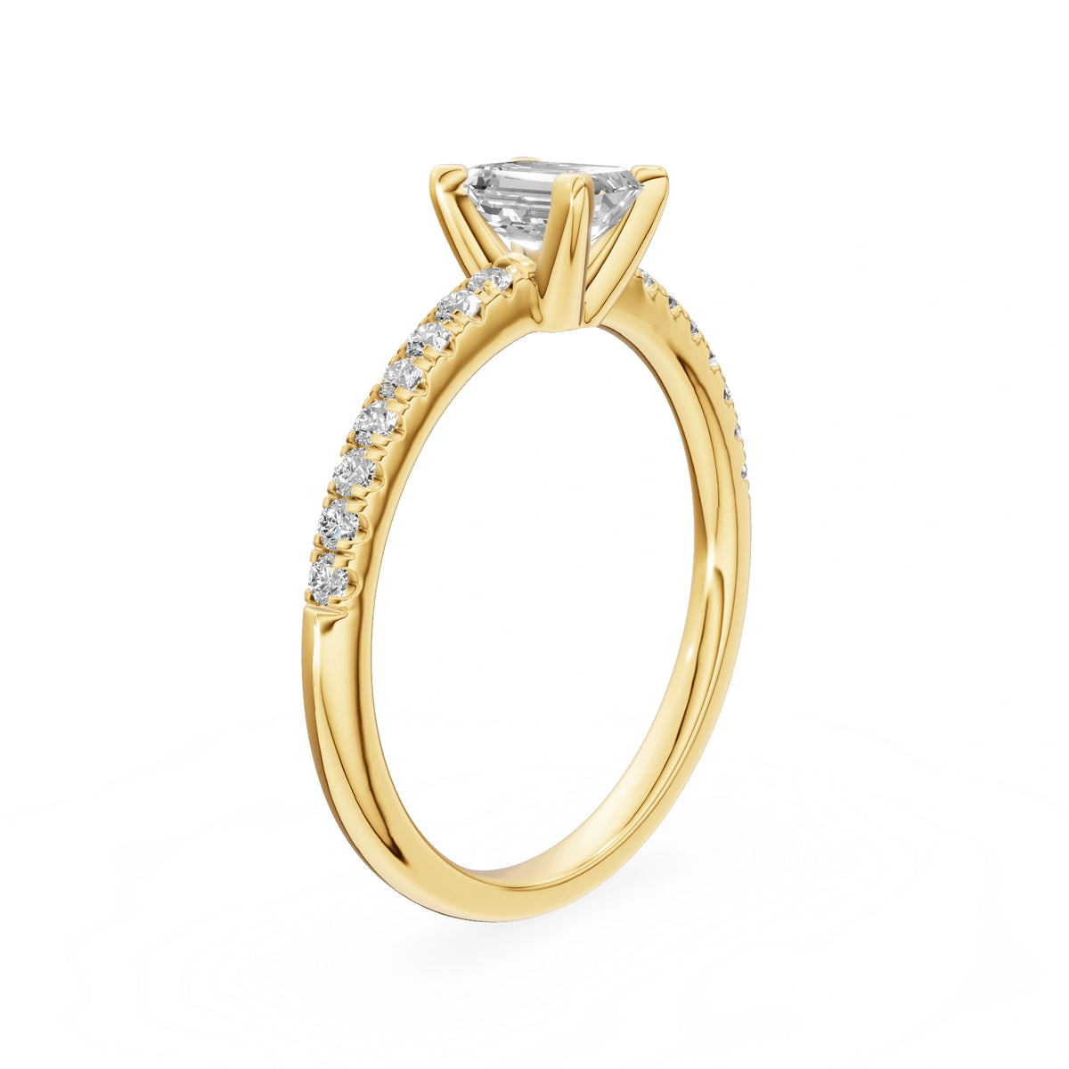 Gremari Seven Solis Verlobungsring aus Gelbgold mit 0,50 ct Labordiamant – Emerald