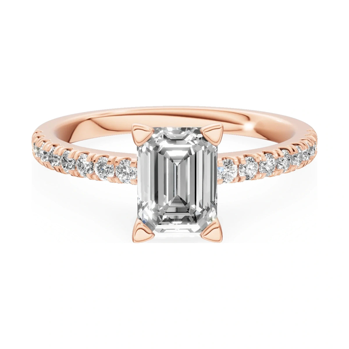 GREMARI Seven Solis 14K yellow gold engagement ring with 1.00 ct emerald-cut natural diamond