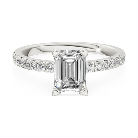 GREMARI Seven Solis 14K rose gold engagement ring with 1.00 ct emerald-cut natural diamond